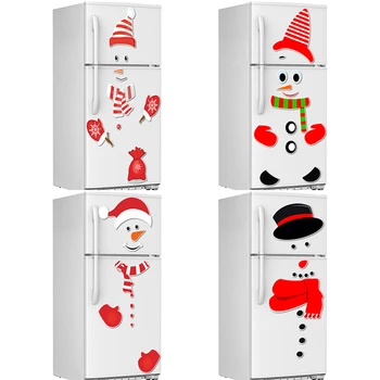 Рождественский Снеговик, Магнитные наклейки на холодильник, Веселые Рождественские украшения для дома 2022 Рождественский подарок, Новый год, Noel 2023 Navidad
