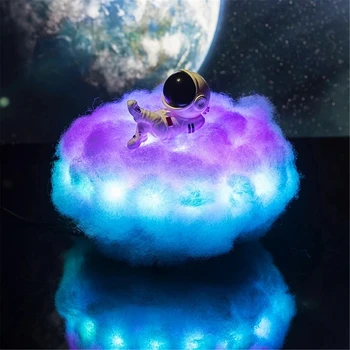 Креативный челнок, специальная светодиодная лампа для астронавта с красочными облаками с эффектом радуги В качестве детского ночника, креативный подарок 2021