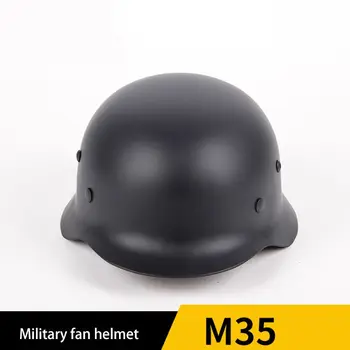 Шлем M35 времен Второй мировой войны, Немецкий военный Мемориальный шлем, каска, Стальной шлем для выживания в дикой природе, езды на мотоцикле, 3 цвета
