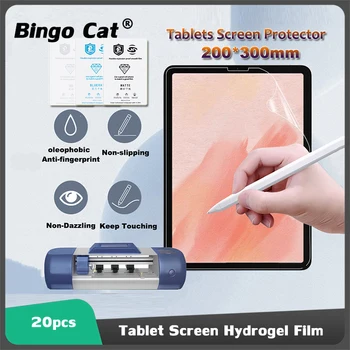 20 штук таблеток, гидрогелевые листы из ТПУ, универсальная защитная пленка для iPad, гибкие пленки для защиты экрана для станка для резки лезвий