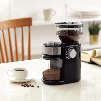 Автоматическая кофемолка с плоским заусенцем, толщина кофемолки, регулируемый объем чашки, можно установить кофемолку, портативную кофемолку
