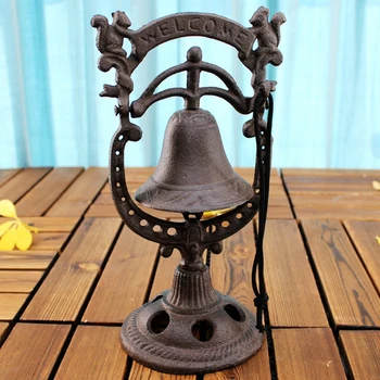 Европейский стиль Ретро Чугунный настольный колокольчик Железный колокольчик украшения для колокольчиков