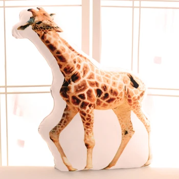 креативная 3D плюшевая подушка в виде жирафа, кукла, мягкая подушка в виде животного, подарок около 60x40 см