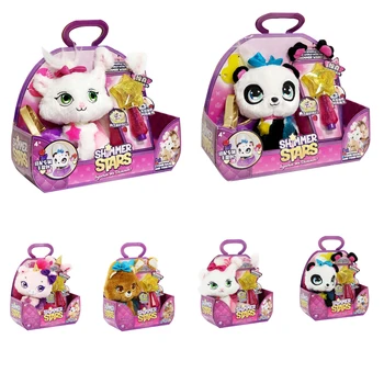 Плюшевые игрушки с мерцающими звездами для девочек, милые плюшевые игрушки из аниме, детский подарок на день рождения, плюшевые игрушки Kawaii Kitty и Panda