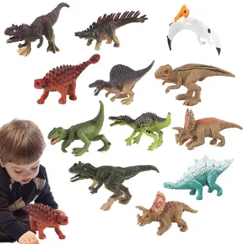 Мини-фигурки динозавров, игровой набор из 12 предметов, игрушки-динозавры Вдохновляют воображение деталями лица и внешним видом динозавра для