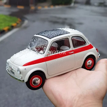 Solido 1/18 для Fiat 500L Nuova sport 1965 года, металлический автомобиль, отлитый под давлением, белые, красные игрушки, подарки, коллекция украшений для хобби