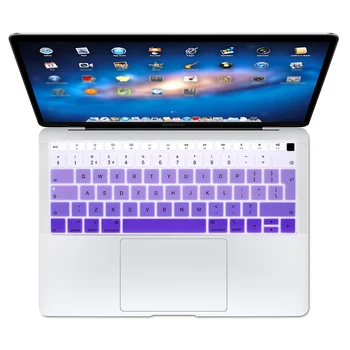Градиентная Фиолетовая Обложка клавиатуры для MacBook Air 13 с дисплеем Retina и Touch ID 2020 2019 2018 Модель A1932 EU Layout