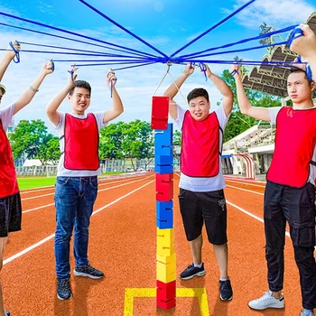 Детская игровая реквизитная игрушка для совместной работы на открытом воздухе Дети сотрудничают, чтобы построить башню Сенсорное оборудование для детского сада Детские спортивные игрушки