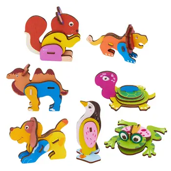 Игрушка-головоломка с животными, развивающая игрушка для раннего развития, головоломка для познания интеллекта для детей ясельного возраста, девочек и детей
