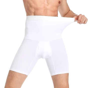 Мужские Компрессионные шорты Body Shaper, Корректирующее белье для похудения, Трусики для контроля талии, Моделирующий пояс, Трусы-боксеры Против натирания