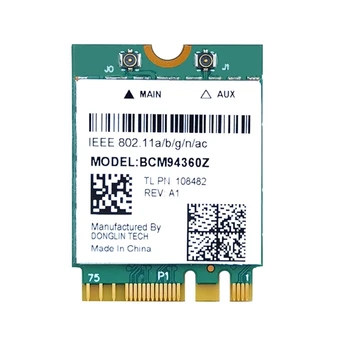 BCM94360NG NGFF-M2 802.11AC Bluetooth-совместимая беспроводная карта 4.0 Wlan-адаптер 1200 Мбит/с двухдиапазонный BCM94360 BCM94360NG