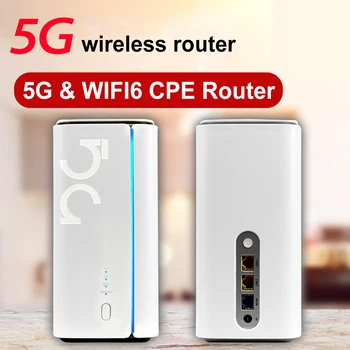 5G WiFi6 CPE Маршрутизатор 3100 Мбит/с Высокоскоростной Проводной Широкополосный Интернет-Модем 2,4 G/5 ГГц Двухдиапазонный со Слотом для SIM-карты Широкий Охват