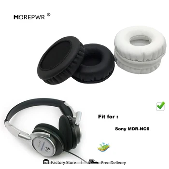 Morepwr Новое Обновление, Сменные амбушюры для гарнитуры Sony MDR-NC6, Кожаная подушка, Бархатный чехол для наушников