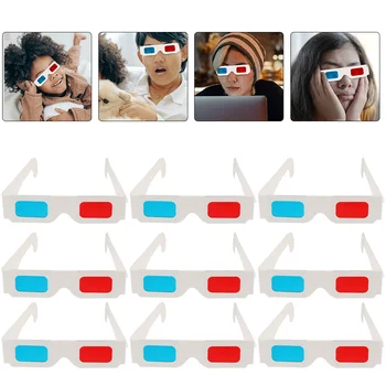 60 шт. Бумажные Очки Универсальные 3D-очки с анаглифами, 3D-очки для Кинофильмов
