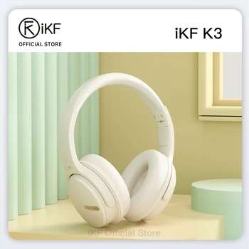 iKF K3-Беспроводные Bluetooth-наушники с шумоподавлением вызова, Проводная гарнитура, басовый стереозвук, 50 часов Подключения к двум устройствам