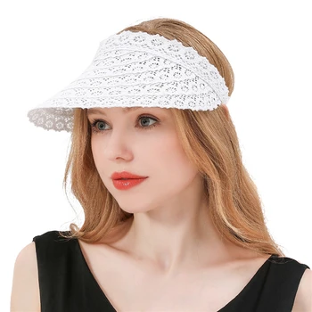Женская кружевная шляпа От солнца, Свободные Пляжные шляпы, Пляжная шляпа с защитой от ультрафиолета, Летняя шляпа, Женская Регулируемая Кружевная шляпа, Мода 2021