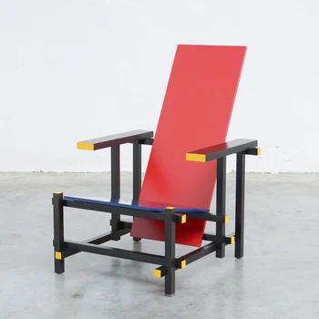 Средневековая мебель дизайнерский минималистичный диван для гостиной, кресло для отдыха, классический красно-синий стул, ограниченная серия