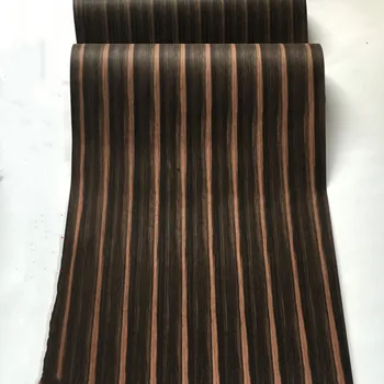 Натуральный Шпон из натурального черного дерева Декоративный Нарезанный шпон для мебели 62 см x 2,5 м Подложка из крафт-бумаги Q/C