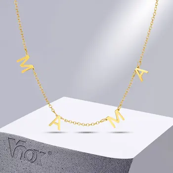 Vnox Новые Модные Ожерелья с надписью 