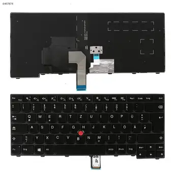 Немецкий QWERTZ Новая Сменная Клавиатура Для Ноутбука Thinkpad L440 E431 E440 L450 L460 L470 20J4 20J5 20JU 20JV с Подсветкой и указателем