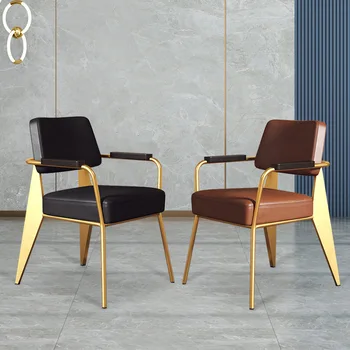 Офисные стулья в Скандинавском Стиле, Роскошное кресло для отдыха, Современный минималистичный Дизайнерский стул из кованого железа, Офисное кресло для совещаний и переговоров Со спинкой