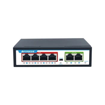 OPTFOCUS Standard Safe VLAN 260Meter anti thunder 60W Poe-коммутатор Conmutador Ethernet Activo Poe, 4-портовый Poe-коммутатор