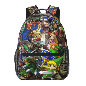 Рюкзак Zelda для девочек и мальчиков, дорожный рюкзак для подростков, школьная сумка