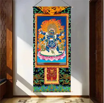 Тибетская подвесная ткань, Настенная роспись для чайной комнаты, Украшение дома, Картина, Гостиная, Гобелен, Спальня, Тканевое искусство, Богемный домашний декор