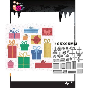 Новая Рождественская подарочная коробка, упаковка, Форма для тиснения 2021, Металлические режущие штампы для DIY, Декоративный альбом для скрапбукинга, изготовление открыток