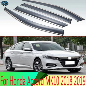 Для Honda Accord MK10 2018 2019 Пластиковый внешний Козырек, вентиляционные шторы, защита От Солнца и Дождя, Дефлектор 4 шт.