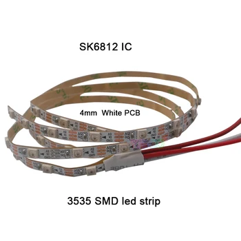 1 м DC5V 4 мм/5 мм/7 мм адресуемая печатная плата SK6812 5050 SMD 3535 RGB гибкая светодиодная лента 60/144 пикселей/м IP30 светодиодная лента Бесплатная доставка