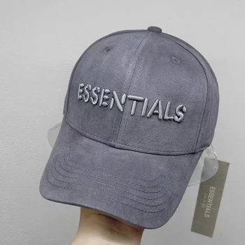 Бейсболка Essentials, Однотонная бейсболка с вышивкой букв, Приталенные Повседневные шляпы для папы в стиле хип-хоп Для мужчин, женщин, Унисекс, Роскошные кепки Kanye