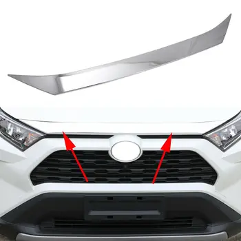 Аксессуары Для Toyota RAV4 2019-2021 Хромированный бампер, капот, решетка радиатора, Накладка на порог, Накладка под Молдинг