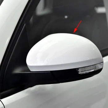 1 Пара ABS Черно-белых Накладок На Боковые двери Зеркал заднего вида Для VW Tiguan Sharan Skoda Yeti Крышка Зеркала заднего Вида Автозапчасти