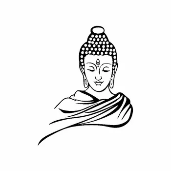 Статуя Будды, Наклейки для буддийской медитации, Украшение окна автомобиля, Персонализированные ПВХ Водонепроницаемые наклейки, Покрывающие Царапины, Водонепроницаемые