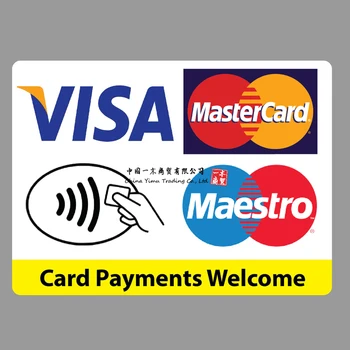 Наклейка для бесконтактных платежей Кредитной картой, магазином такси, Visa Mastercard Maestro