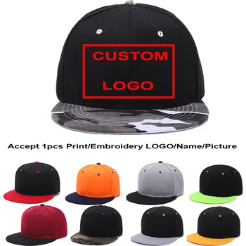 Индивидуальная печать/вышитый ЛОГОТИП, летняя хлопковая фирменная бейсболка Snapback, Летние облегающие шляпы в стиле хип-хоп для мужчин и женщин, Casqute