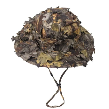 Джунгли снайпер шапка 3D реальная листопада дерево камуфляж охота кепка кепки страйкбол осенние листья подлый охотник стрельба из лука камуфляж тактический крышка