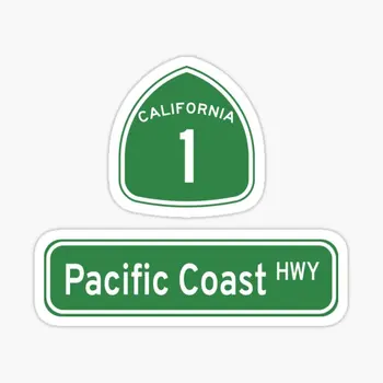 California Highway 1 Pacific Coast Highw 5 шт. Автомобильные наклейки для украшения художественной комнаты Дома, милый фон для ноутбука, Мотоцикл