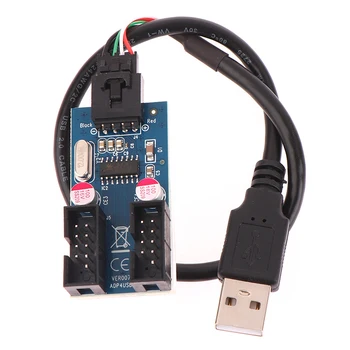 USB 2.0 9Pin Плата расширения с разъемом от 1 до 2 разъемов Удлинительный кабель Адаптер Печатная плата 2.0 Концентратор для настольной материнской платы