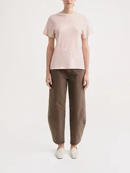 Женские повседневные футболки с круглым вырезом, короткий рукав, 2 цвета, простые универсальные летние женские тонкие футболки 2023
