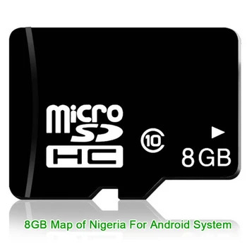 Для системы Android, автомобильная автоматическая GPS-навигация, карта Нигерии на 8 ГБ Micro SD, карта Нигерии