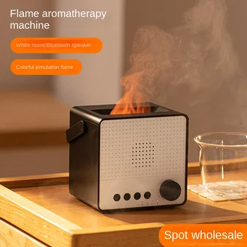 Перезаряжаемый красочный Bluetooth-увлажнитель для ароматерапии Fire Flame Диффузор эфирного масла Ультразвуковой туманообразователь