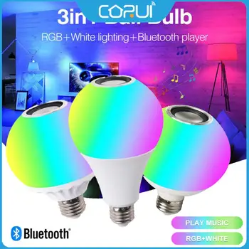 CORUI Bluetooth Музыкальная лампа Dragon Ball E27 RGB + Лампочка белого света Поддержка приложения дистанционное управление Светодиодная звуковая лампочка Bluetooth